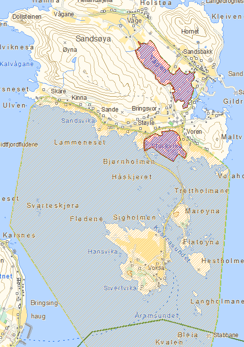 Sandsvågen og Voksa To fredningsområder der den lokale forvaltningsplanen åpner for eggplukking og jakt under gitte