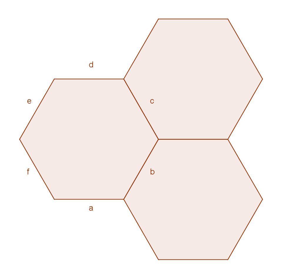 Flislegging II med GeoGebra Tegn en regulær sekskant. Klikk på Speil objekt om linje. (, knapp nr. 3 fra høyre.) Klikk inni sekskanten og på linja b.