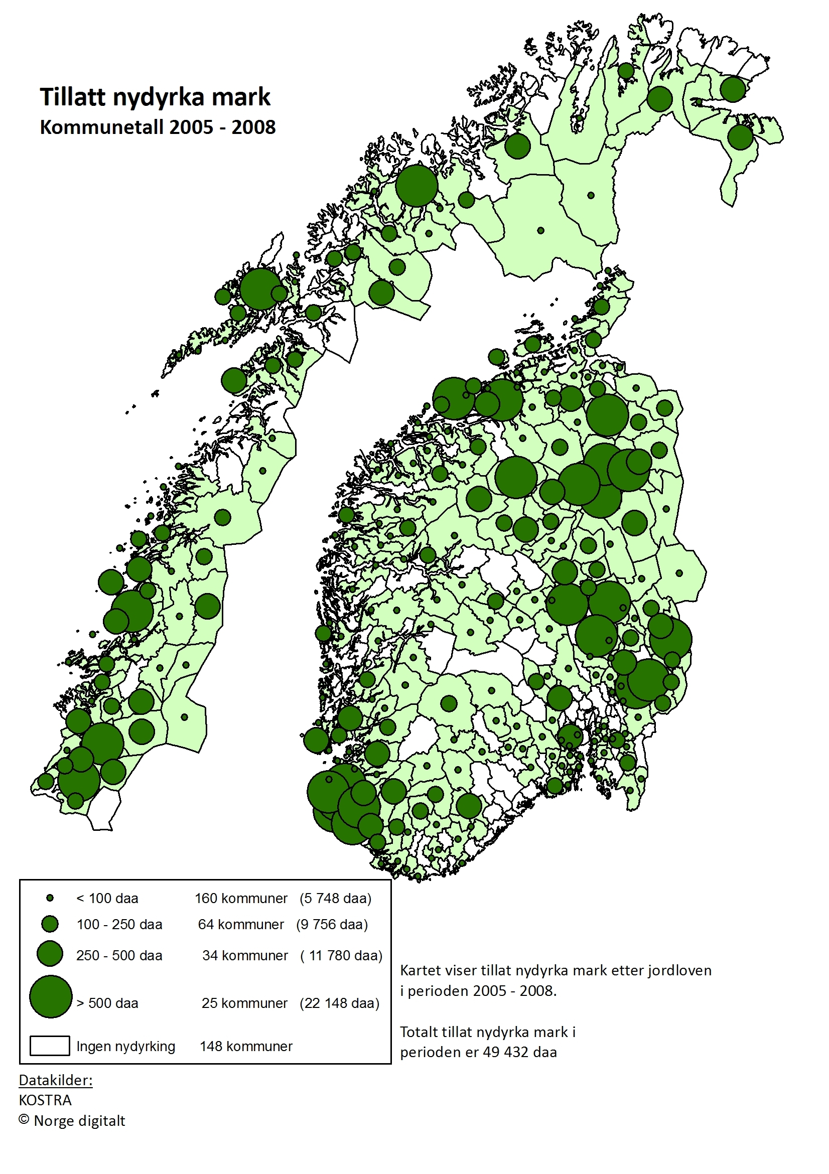 Statens landbruksforvaltning Kart 2: Tillatt