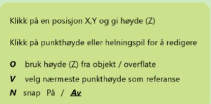 N: Veksle mellom snap på eller av M: Når en PE velges i redigeringsmodus bruk «M» for å velge alle PE.