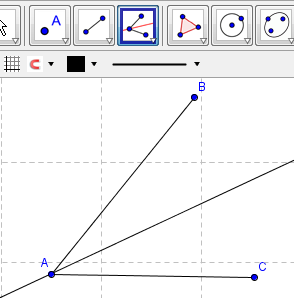 Å HALVERE EN VINKEL Vi har et eget verktøy som kan brukes til å halvere vinkler. Matematikk for ungdomstrinnet 1 Tegn en vinkel ved hjelp av to linjestykker. 2 Velg.