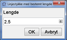 Linjer I GeoGebra kan du tegne en linje et linjestykke en stråle Alle disse verktøyene ligger under den samme knappen.