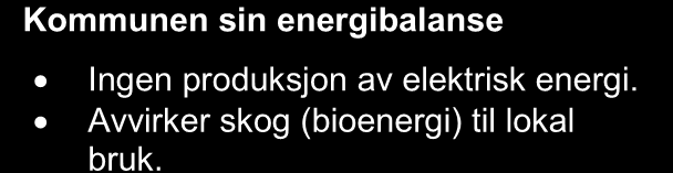 GWh Energiutredning Askøy kommune 2011 3.4.2 Annen, utnyttet energitilgang Bioenergien som blir brukt i kommunen er i all hovedsak ved til husholdningene.