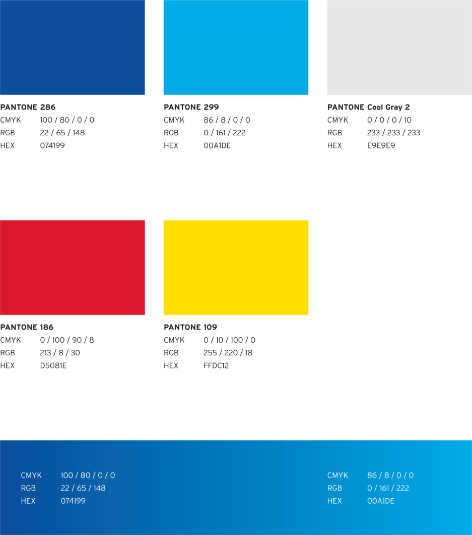 Profilhåndbok for Dok.id.: 1.5.2 Side : 5 av Farger s hovedfarger er mørk og klar blå. Det er valgt en begrenset fargepalett, for å sikre at lett gjenkjennes med få grafiske virkemidler.