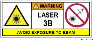 5 Eksempler på korrekt merking av lasere Tekst og symboler som brukes ved merking