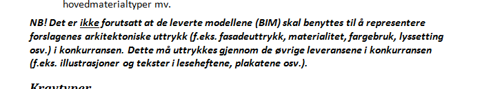 Hva BIM-en typisk IKKE skal