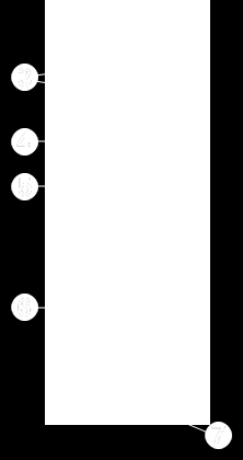 Analoge porter. De tre analoge BT-portene brukes for tilkobling av analoge sensorer. Den andre siden av enheten har to digitale porter for digitale sensorer. Batteripanel og batterirom.