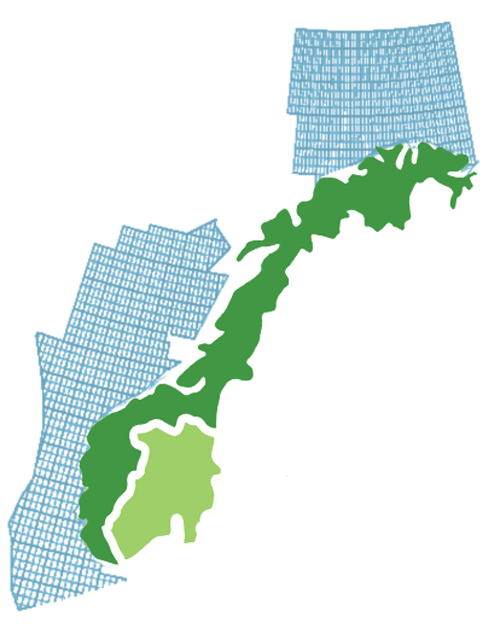 Kystskogbruket - Store muligheter De 10 kystfylkene fra Vest-Agder til Finnmark 45 % av Norges produktive skogareal - hvorav 42 % hogstmoden skog balansekvantum 5 mill.