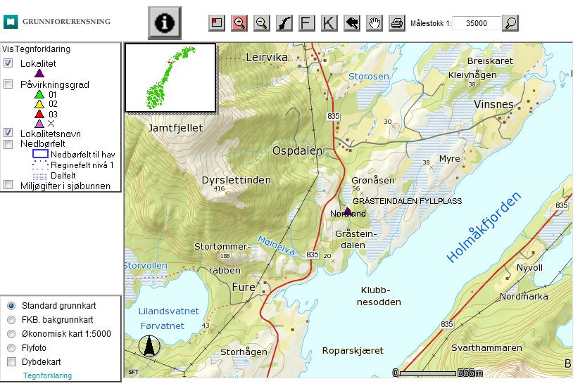 Forurenset grunn Datasettet omfatter eiendommer med forurenset grunn samt kommunale og