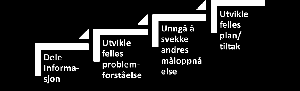 4 Begreper om samordning Med samordning sikter vi til en prosess der selve kjernen er at ulike mål, verdier, aktiviteter, ressurser eller andre premisser blir sett i sammenheng, prioritert, avveid og