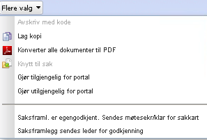 11.4 Konvertere ett dokument til arkivformat Har man modulen PDF konvertering eller Serverbasert tekstproduksjon, konverteres automatisk alle ferdigstilte dokumenter (F).