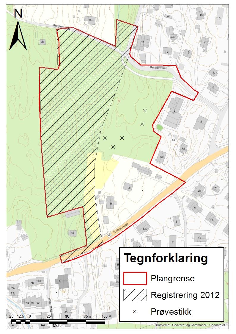 Der ble ikke funnet nye kulturminner ved overflateregistreringen, men de allerede registrerte kulturminner fra undersøkelsen i 2012 ble gjenfunnet.