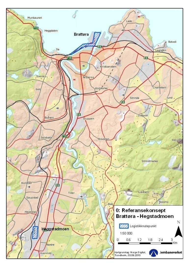 MNOK tiltak Brattøra og Heggstadmoen 8 7 6 5 4 3 2 1 Kostnad -alt Kombiterminal (omlasting truck)