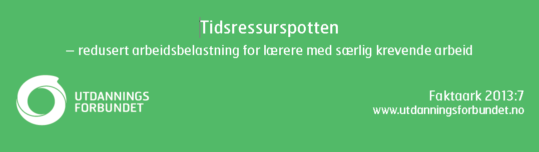 Tidsressurspotten Dette faktaarket tar for seg tidsressurspotten i lærernes arbeidstidsavtale (SFS 2213)1.