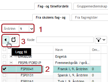 Tildele fag Tildele fag manuelt Administrasjon Elever søk opp eleven som mangler et fag eller kobling til en undervisningsgruppe klikk på «Fag- og timefordeling».