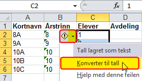 Eksport til Excel I de fleste bilder er det en knapp for overføring av data i skjermbildet til Excel Excel-tips: Dersom du for eksempel vil overføre klasser til Excel og vil summere