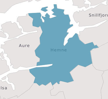 12 Mulighetsbilde Bo- arbeids- og servicemarkedene ser ut til å bli sentrale som geografiske inndelingsprinsipper. Hemne kommune videre alene Hemne kommune kan velge å gå videre alene.