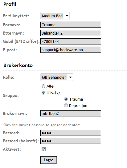 Ny bruker Gjelder bare for Sekretærer og administratorer. 1. Skriv inn opplysninger. Mobil brukes for pålogging 2.