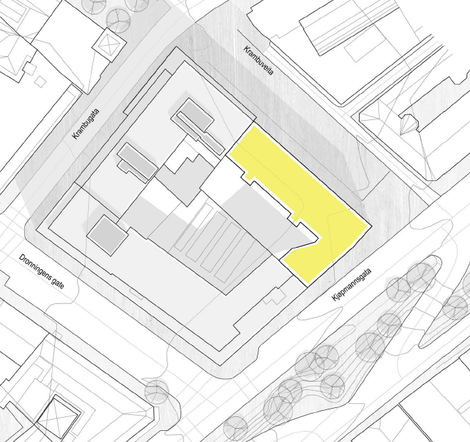 Trondheim kommune Alternativ 1 til venstre og alternativ 2 til høyre skiller seg i volum og type bygg Planbeskrivelse Saksutredningen bygger på forslagstillers beskrivelse av planforslag for