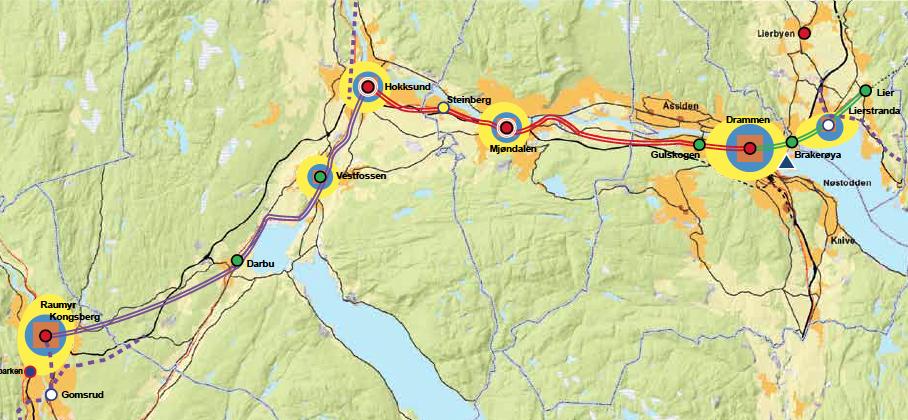 Det meste av veksten bør komme i regionale knutepunkter.