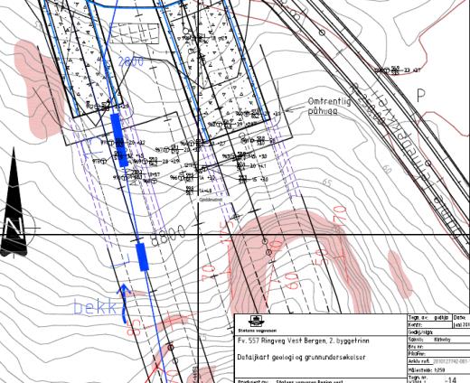 Bortsett fra ved påhugg øverst til høyre (neste ark) er det ingen spesielle soner