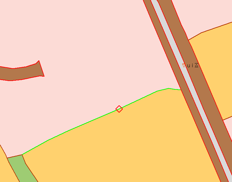 8.2.2 Tegneregler som viser AR5grenser og AR5flater med Informasjon AR5grenser: Rød firkant omtrent midt på grensa viser at den inneholder.