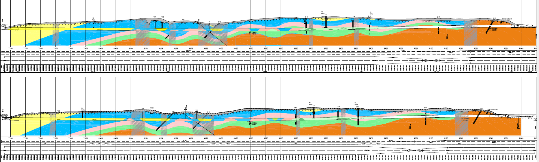 Svarte leirskifrar i stratigrafien på Gran Svarte leirskifrar i tunnelløpet: Galgebergleddet (3bβ):