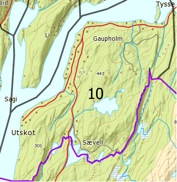 Side 85 av 136 Delområde 10 Delområde10 strekker seg langs fjorden mot kommunegrensa til Fusa.