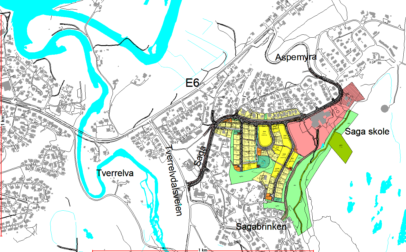 Kartutsnitt som viser planområdets lokalisering.