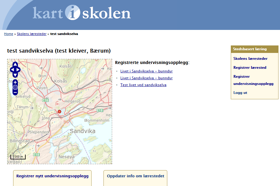 DATABASE FOR SKOLENS LÆRESTEDER 6.