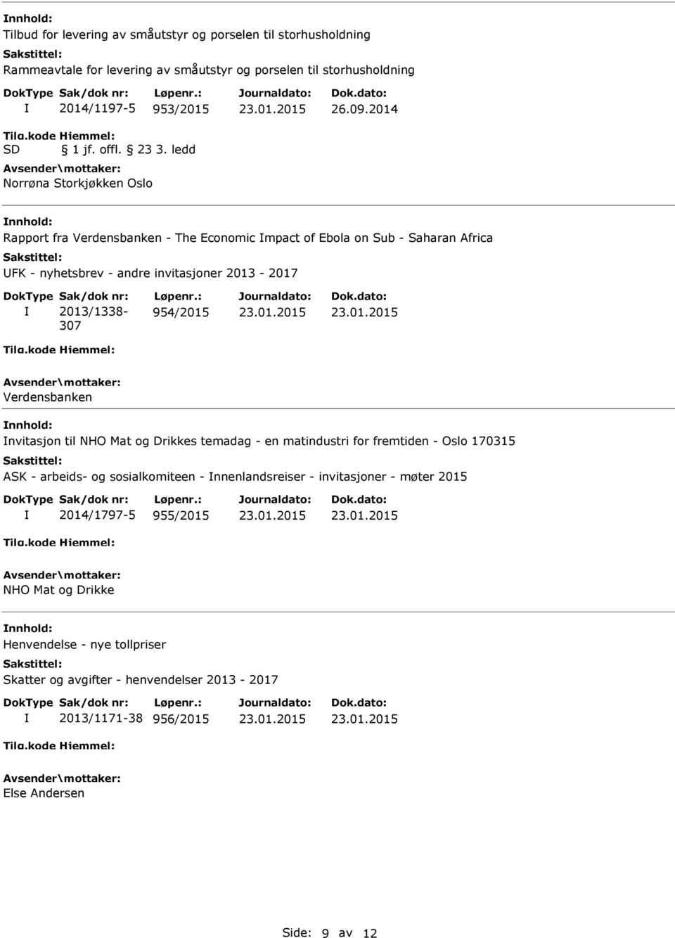 2014 Rapport fra Verdensbanken - The Economic mpact of Ebola on Sub - Saharan Africa FK - nyhetsbrev - andre invitasjoner 2013-2017 Sak/dok nr: 2013/1338-307 Løpenr.