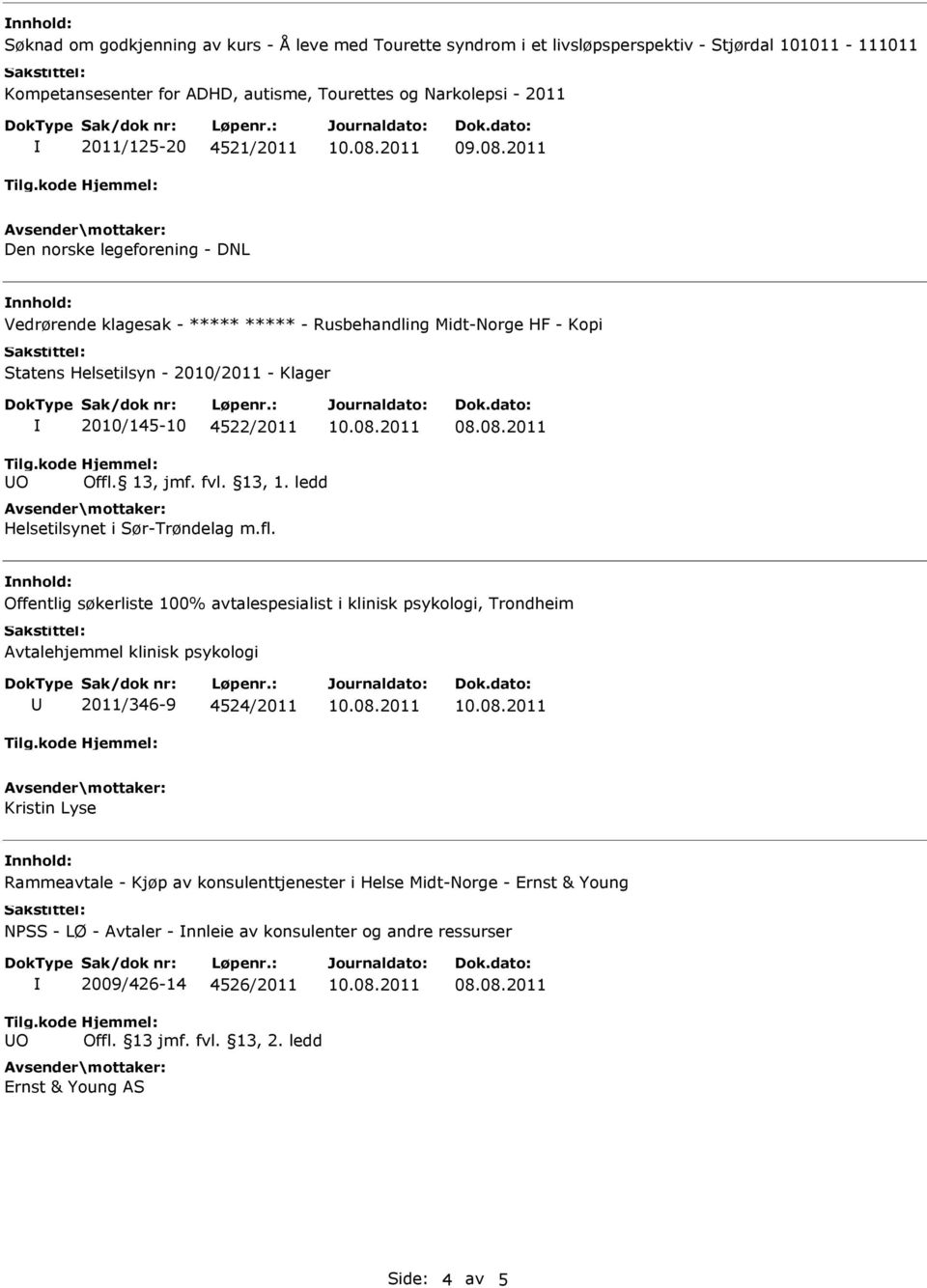 13, jmf. fvl. 13, 1. ledd Helsetilsynet i Sør-Trøndelag m.fl.