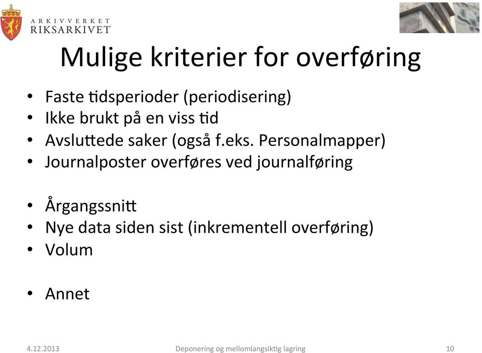 Personalmapper) Journalposter overføres ved journalføring ÅrgangssniD Nye