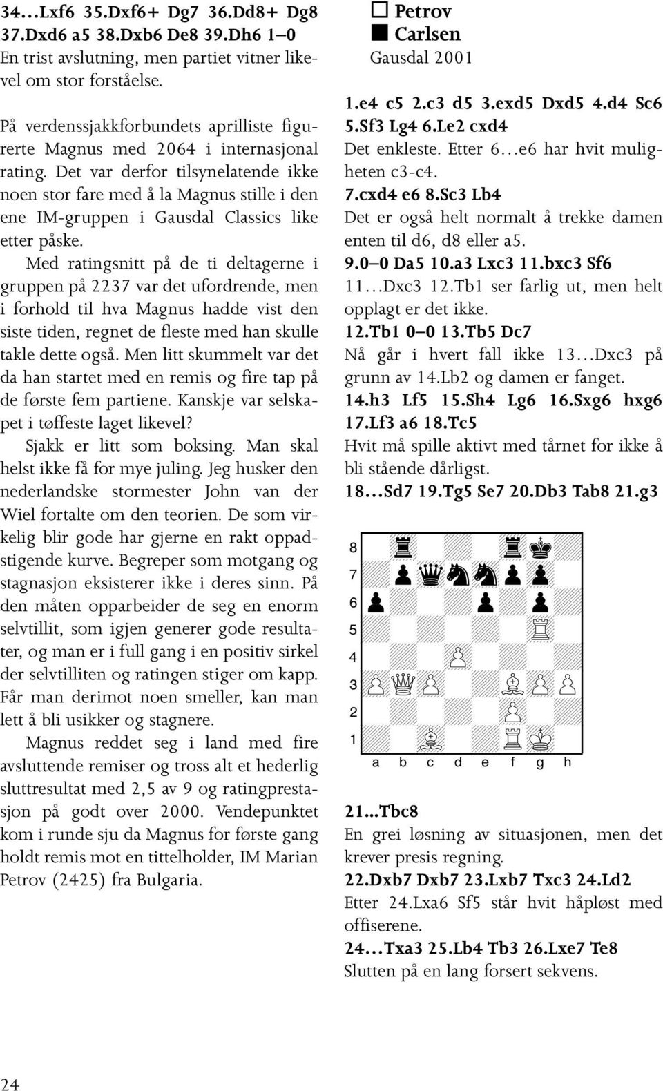 Det var derfor tilsynelatende ikke noen stor fare med å la Magnus stille i den ene IM-gruppen i Gausdal Classics like etter påske.