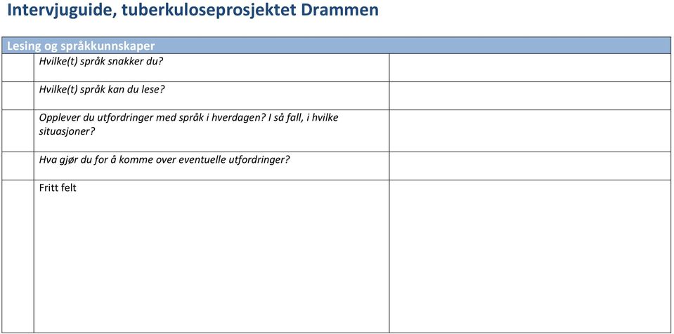 Opplever du utfordringer med språk i hverdagen?