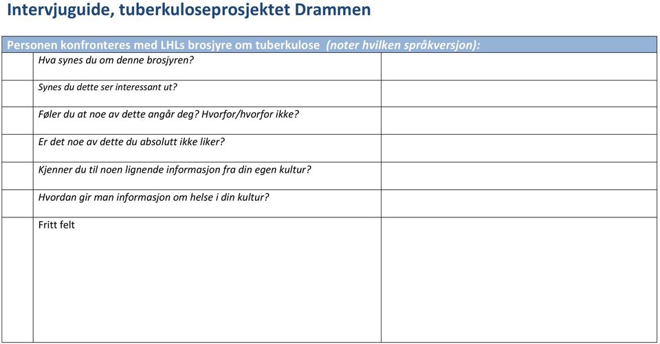 Føler du at noe av dette angår deg? Hvorfor/hvorfor ikke?