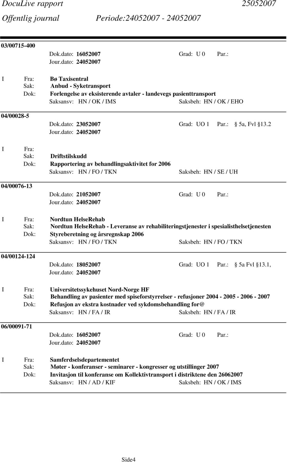 : Nordtun HelseRehab Nordtun HelseRehab - Leveranse av rehabiliteringstjenester i spesialisthelsetjenesten Styreberetning og årsregnskap 2006 Saksansv: HN / FO / TKN 04/00124-124 Dok.