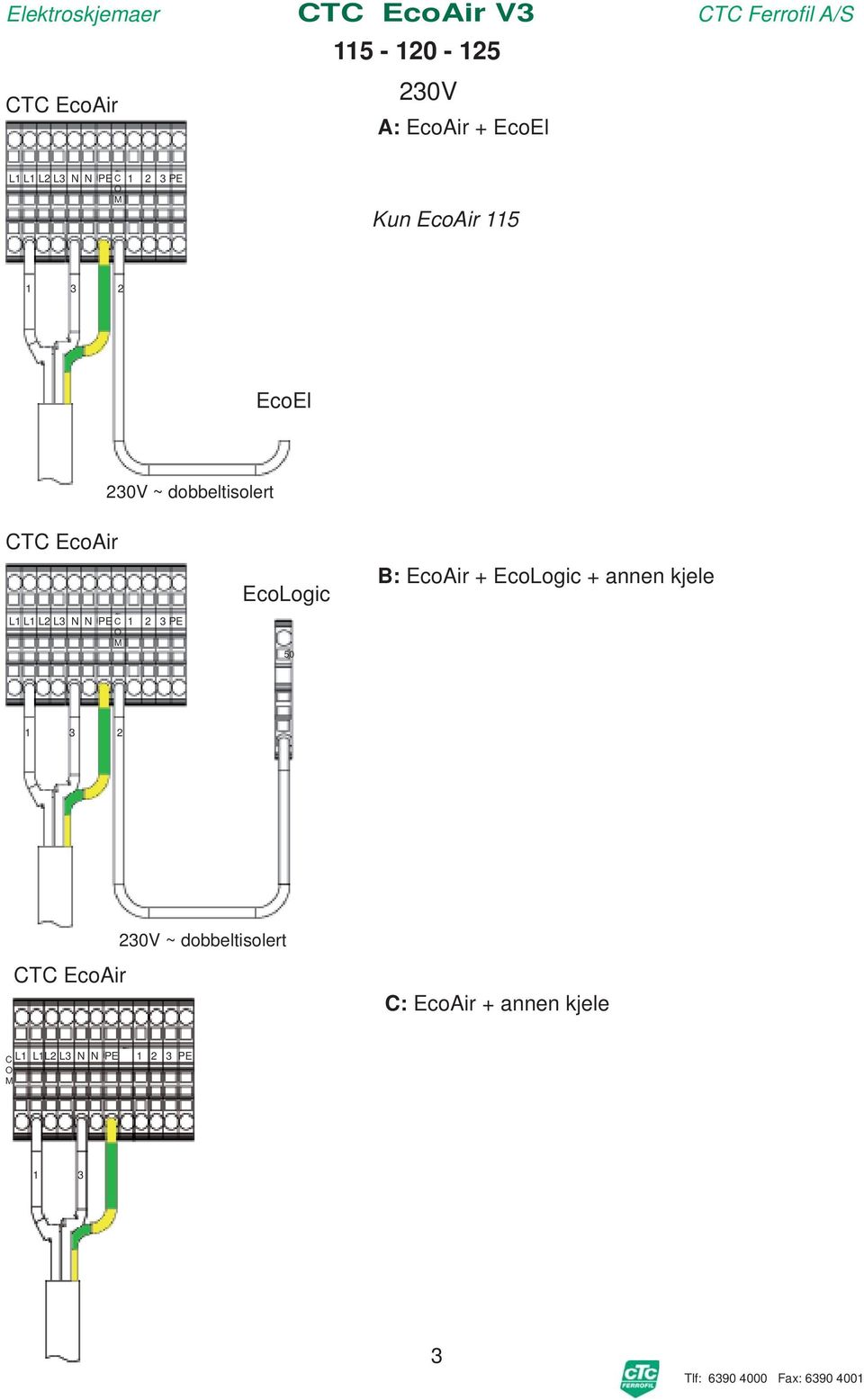 PE EcoLogic 0 B: EcoAir + EcoLogic + annen kjele 0V ~