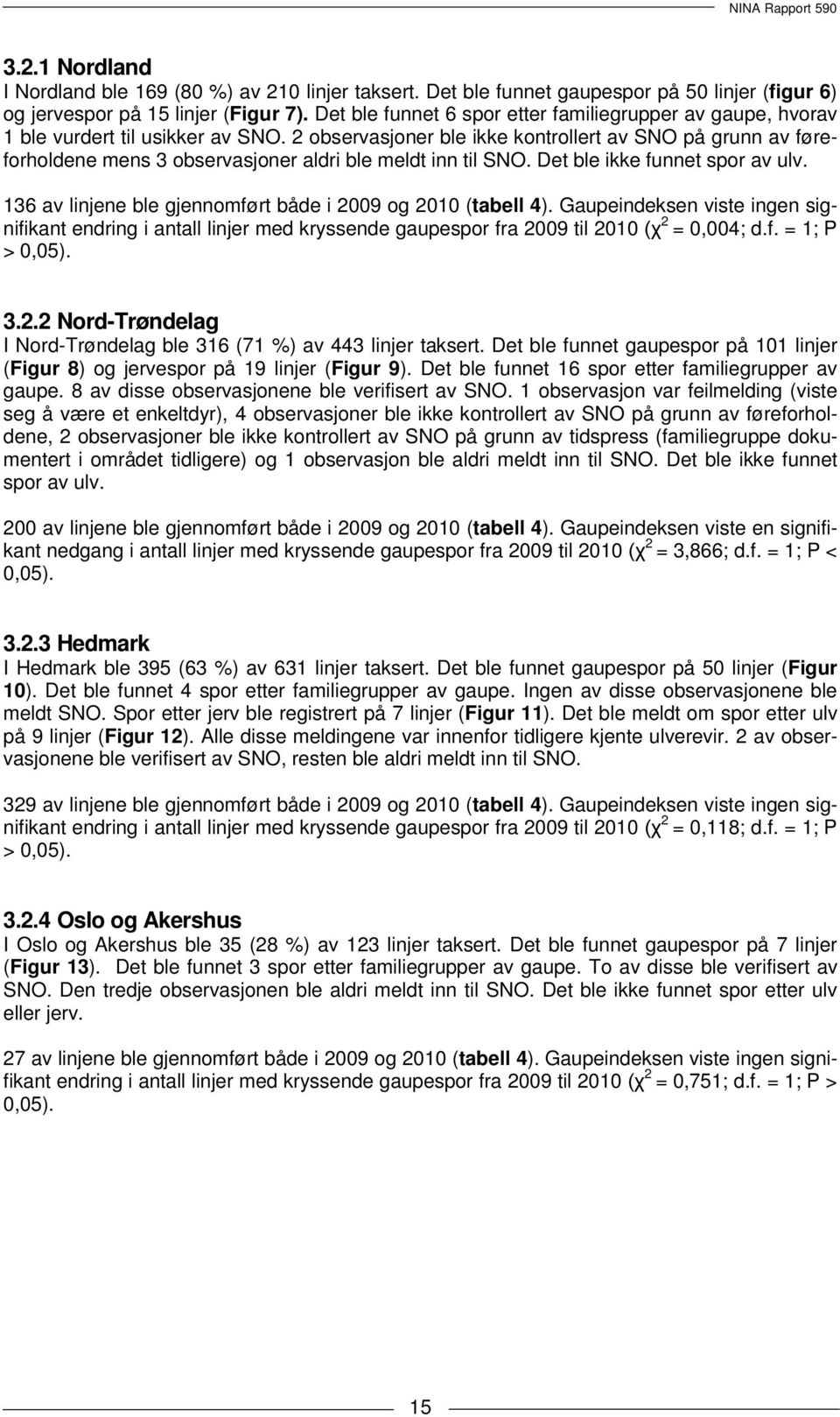 2 observasjoner ble ikke kontrollert av SNO på grunn av føreforholdene mens 3 observasjoner aldri ble meldt inn til SNO. Det ble ikke funnet spor av ulv.