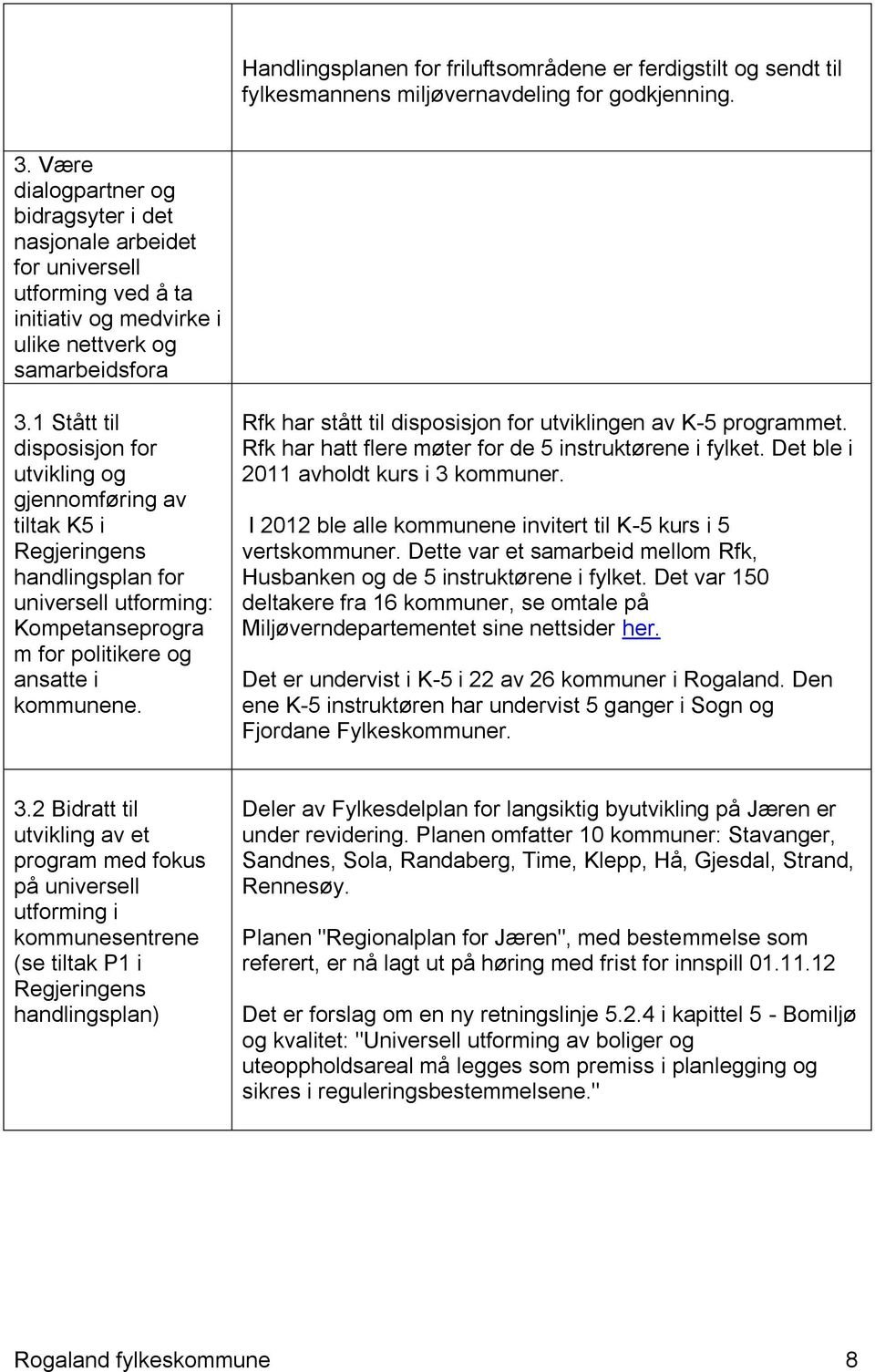 1 Stått til disposisjon for utvikling og gjennomføring av tiltak K5 i Regjeringens handlingsplan for universell utforming: Kompetanseprogra m for politikere og ansatte i kommunene.