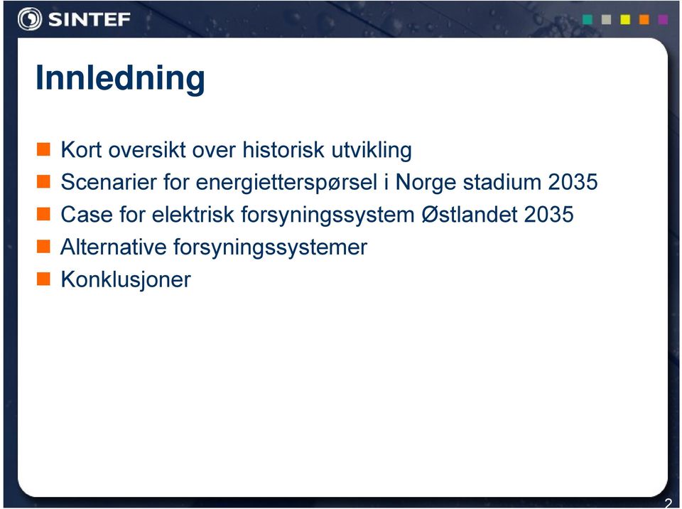 2035 Case for elektrisk forsyningssystem