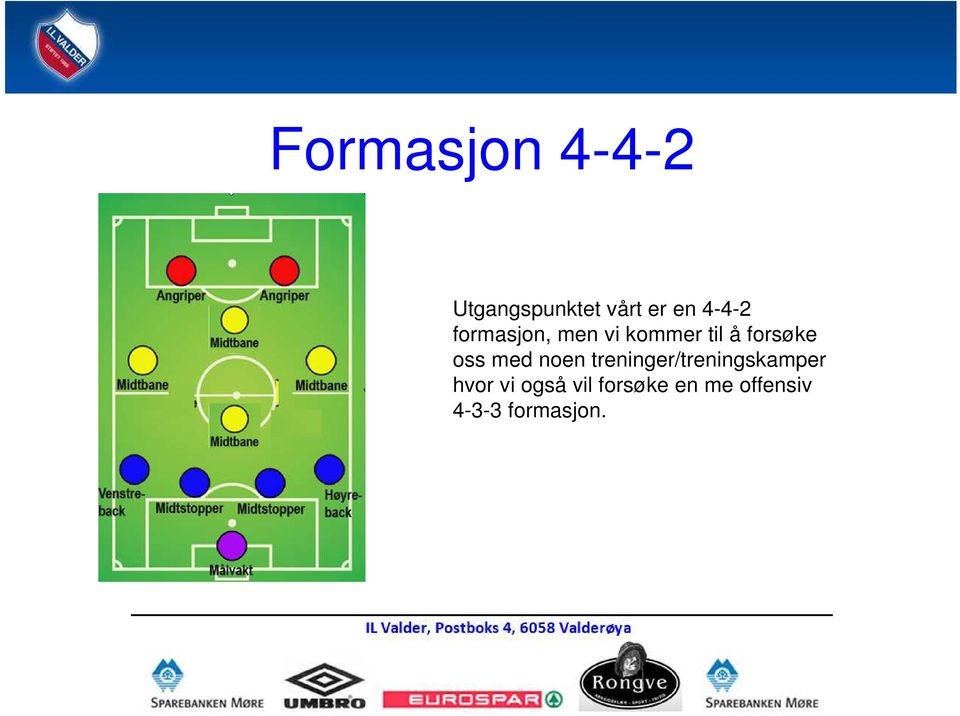 oss med noen treninger/treningskamper hvor vi