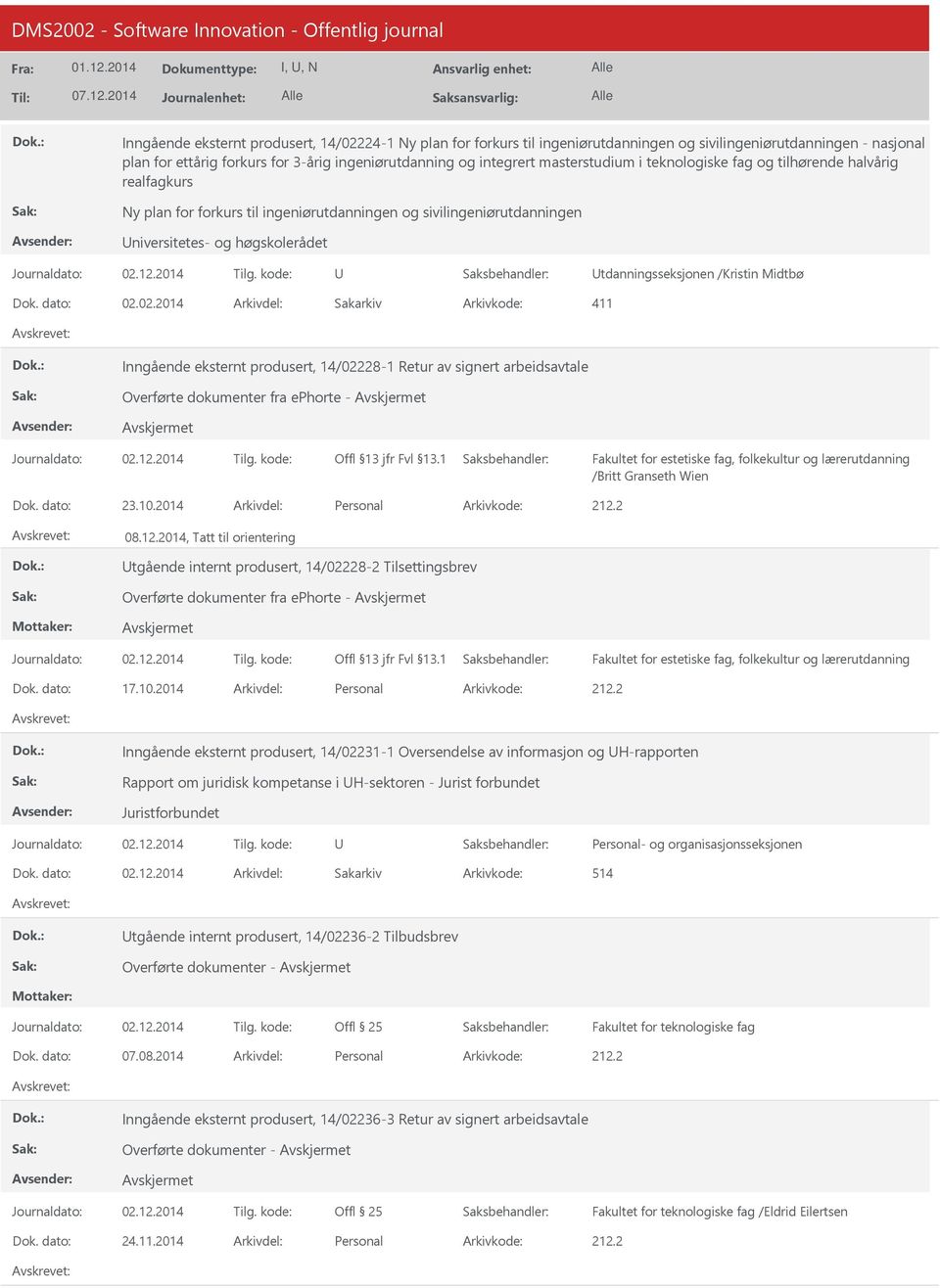 Midtbø Dok. dato: 02.02.2014 Arkivdel: Sakarkiv Arkivkode: 411 Inngående eksternt produsert, 14/02228-1 Retur av signert arbeidsavtale Overførte dokumenter fra ephorte - /Britt Granseth Wien Dok.