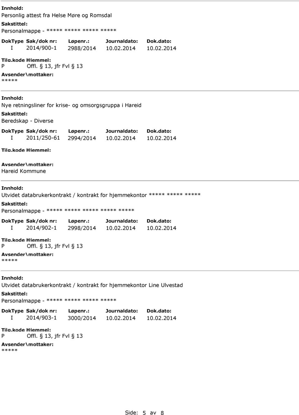 tvidet databrukerkontrakt / kontrakt for hjemmekontor ersonalmappe - 2014/902-1 2998/2014 tvidet