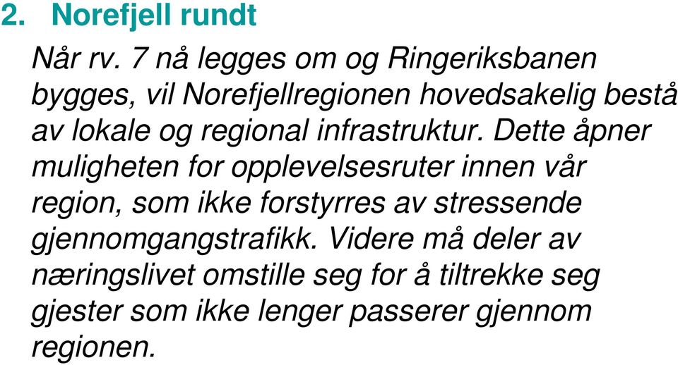 regional infrastruktur.