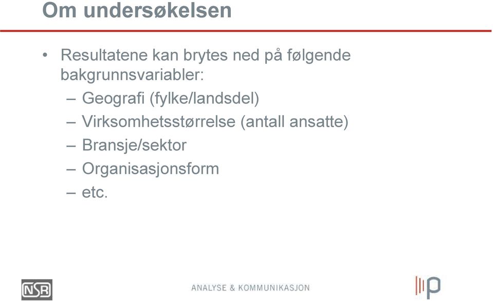 (fylke/landsdel) Virksomhetsstørrelse