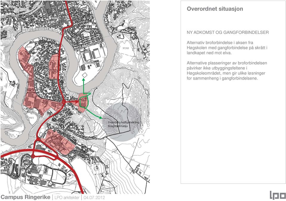 Alternative plasseringer av broforbindelsen påvirker ikke utbyggingsfeltene i