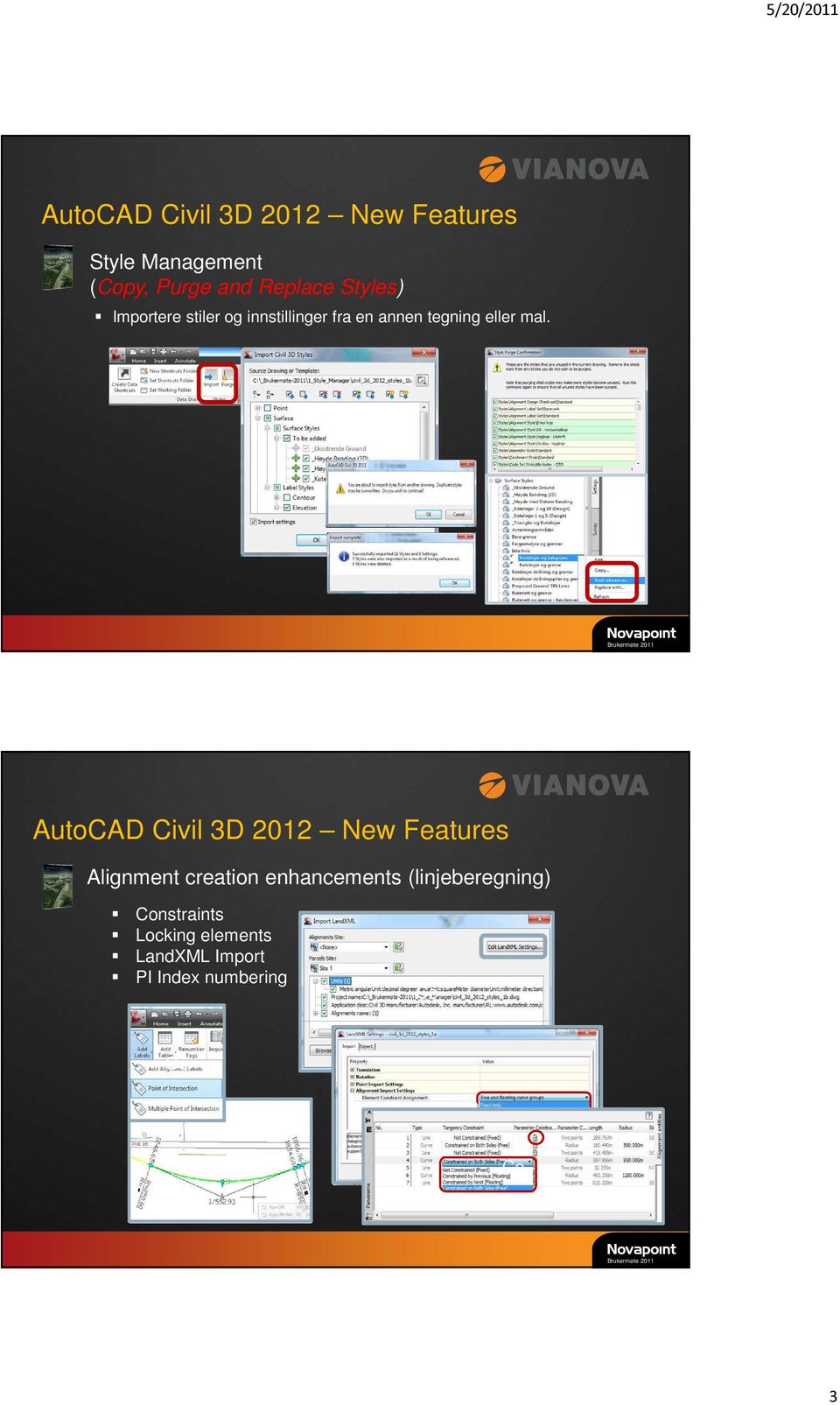 AutoCAD Civil 3D 2012 New Features Alignment creation enhancements