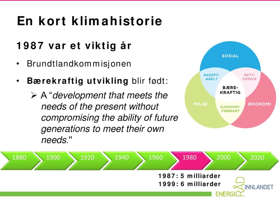 present without compromising the ability of future generations to meet their