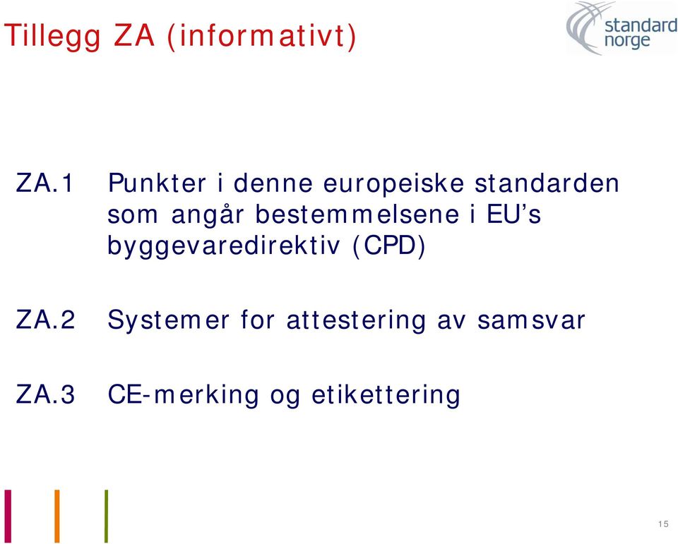 bestemmelsene i EU s byggevaredirektiv (CPD) ZA.